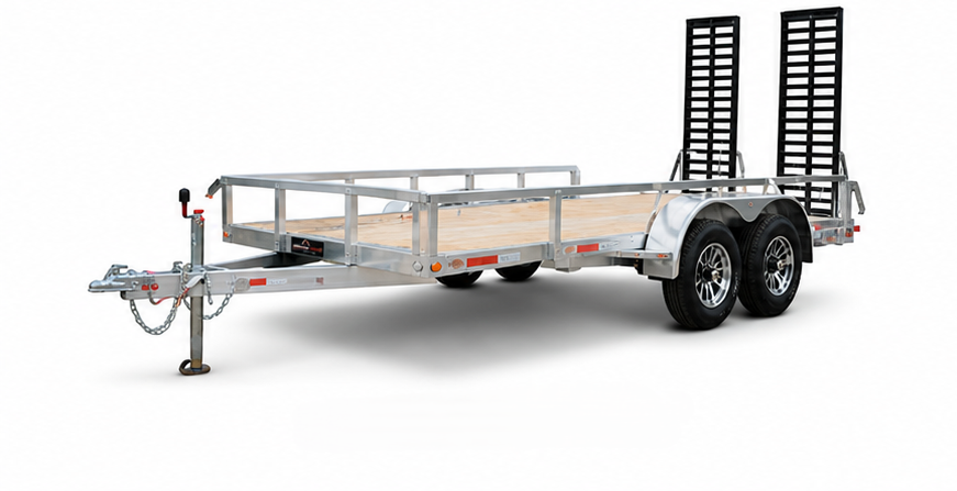 Custom aluminum equipment trailer